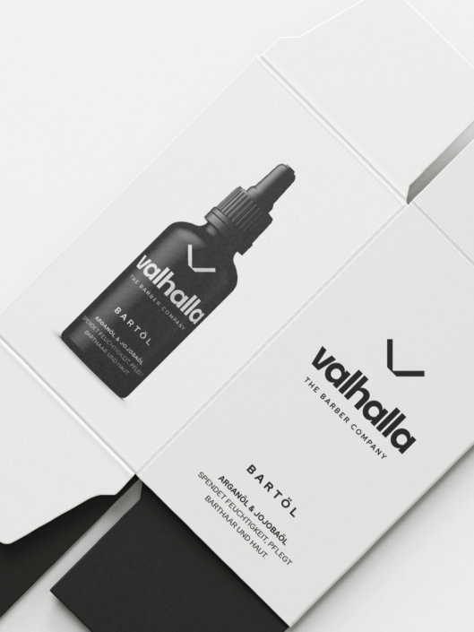 Valhalla The Barber Company – Branding, Packaging Design und Print Sautter Werbung+Design Werbeagentur Rems-Murr-Kreis, Projekt: Valhalla The Barber Company – Branding, Packaging Design und Print
